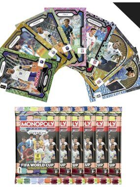 NEW Monopoly Panini Prizm FIFA World Cup Trading Cards Blaster Box - 24 Cards